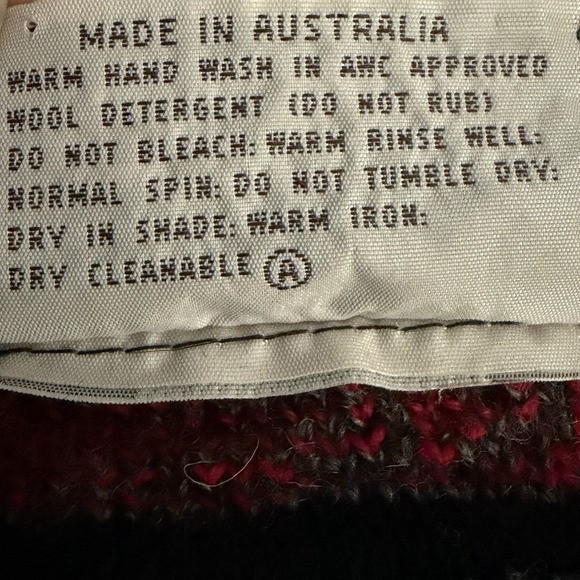 Vintage Hysport Australian Pure New Wool Kangaroo Emu Graphic Sweater Mens Small - Picture 8 of 9